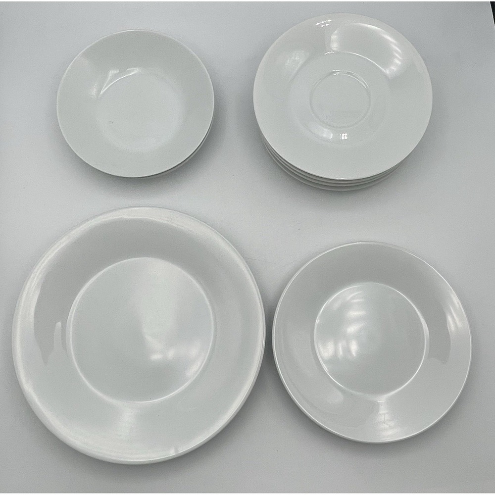 Noritake Snowville 2 salad plates, bread and butter, fruit bowls and 4 saucers